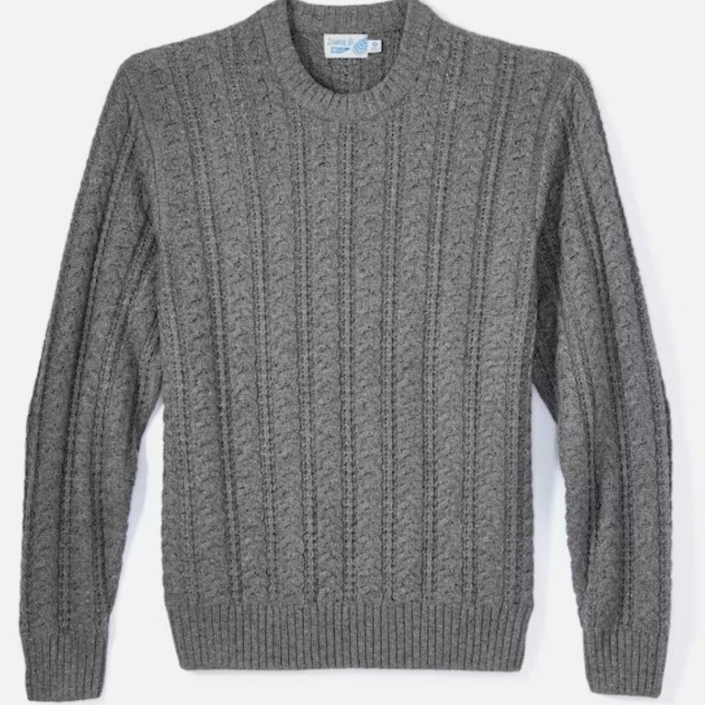Huckberry - Seawool Fisherman Crewneck Sweater - XL Slim